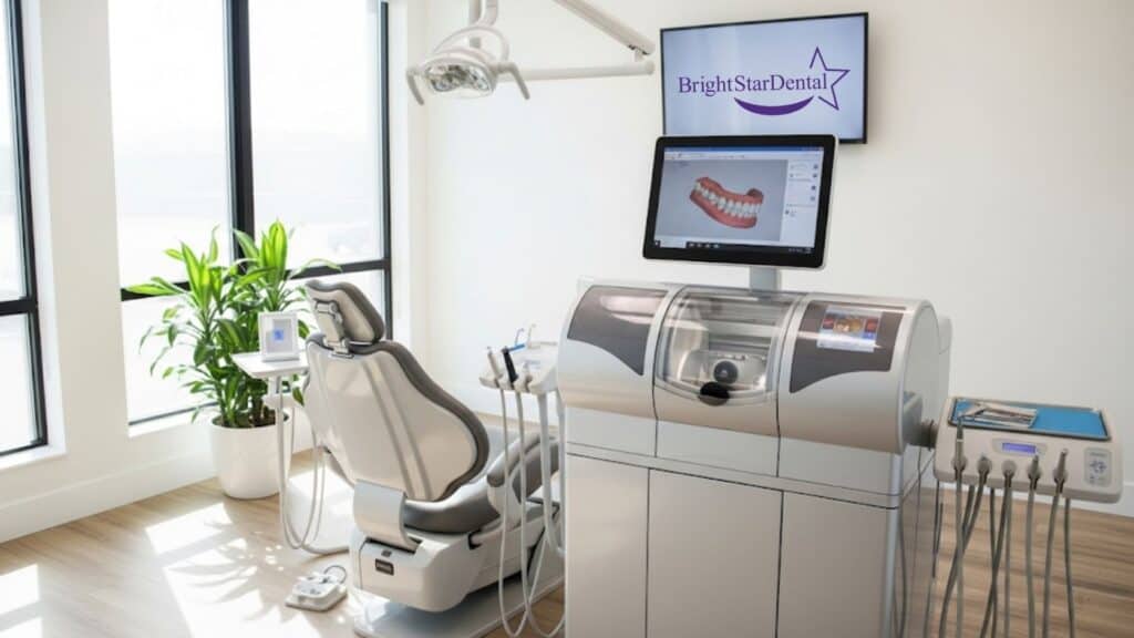 the state-of-the-art CEREC machine in a bright, modern operatory